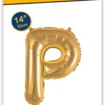 Rocca fun factory, palloncino lettera P oro minishipe 14 - 35 cm 1 pz