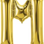 Rocca fun factory, palloncino lettera M oro mega 40 - 101 cm 1 pz