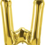 Rocca palloncino lettera W oro mega 40 101 cm 1 pz