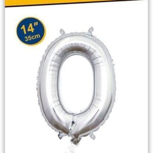 Rocca fun factory, palloncino numero 0 argento minishipe 14 - 35 cm 1 pz