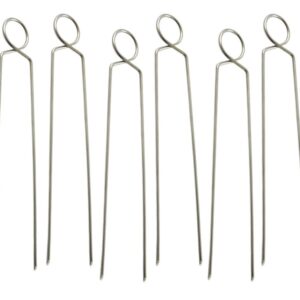 Svanera set 6 spiedini doppi in acciaio cm 15.5