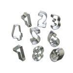 Italo ottinetti, set 9 stampini Numero per biscotti