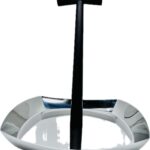 Giannini black and white, porta in tavola legno e acciaio