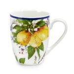 Fade mug Soraya porcellana fine decoro limoni 350 ml