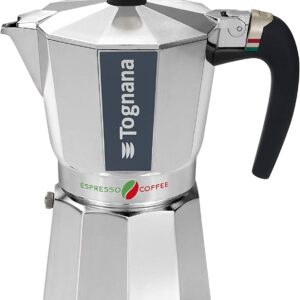 Tognana italika caffettiera moka 6 tazze, in alluminio qualità extra