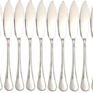 Gnali Britannia, set 12 coltelli pesce acciaio 18/10