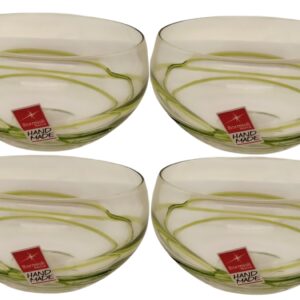 Bormioli rocco ceralacca, set 4 coppette 11 cm, verdi