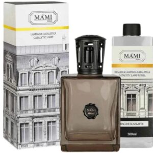 Mami Milano bacche scarlatte, box lampada catalitica tortora, con ricarica 500 ml
