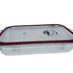 Thermohauser, bacinella gastronorm 1/1 h 100 in acciaio inox, con coperchio a tenuta ermetica, qualità professionale