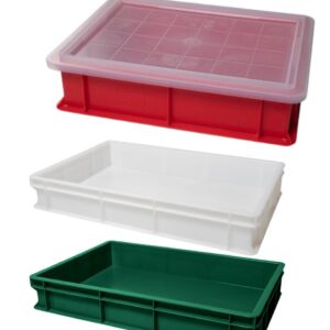 Genus Dei Italia, set 4 pezzi, 3 cassetta cm 30x40x10 porta impasto + coperchio