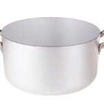 Pentole Agnelli, casseruola alta ø 26 professionale, in alluminio puro, 2 manici inox