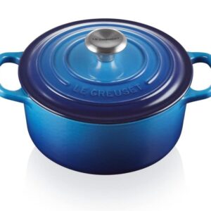 Le Creuset Evolution Azzurro, Cocotte rotonda in ghisa 28 cm con Coperchio