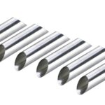 Gnali set 6 forma cannolo sgusciato, in banda stagnata cm 12 x 3