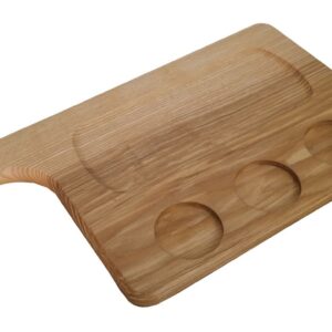 Panetta casalinghi, tagliere in frassino cm 35x20 con 3 incavi