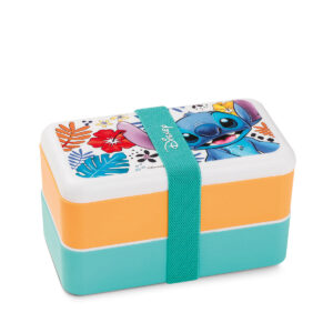 Disney Stitch, Lunch box bianca cm 18×10