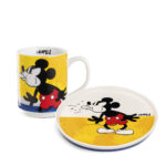 Disney Mickey Mouse, I Am set piatto dessert + mug impilabile giallo