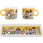 Egan Paese Mio giallo, set 2 minimug + vassoio