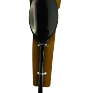Abert Bean black, Set 2 pz cucchiaio tavola in PVD nero lucido, acciaio inox 18/c