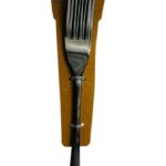Abert Bean black, Set 2 pz forchetta tavola in PVD nero lucido, acciaio inox 18/c