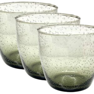 Master alice set 3 bicchieri acqua grigio, in vetro