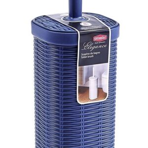 Stefanplast Elegant blu navy, scopino da bagno con contenitore