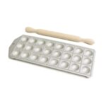 Calder raviolatore tondo 24 posti in alluminio con mattarello