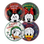 Disney Winter Magic, set 4 piatti dessert cm 19