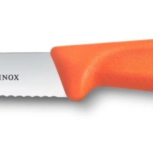 Victorinox coltello cm 10 spelucchino New Arancio lama dentata