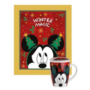 Disney Winter Magic, Mickey Mouse set plaid + tisaniera 430 ml