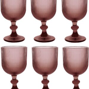 Mopita Rigato, set 6 calice vino 250 m, pasta di vetro rosa
