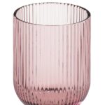Mopita Rigato set 6 bicchiere acqua vetro rosa 270 ml