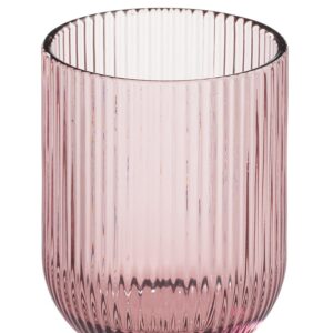Mopita Rigato, set 6 bicchiere acqua 270 ml, pasta di vetro rosa