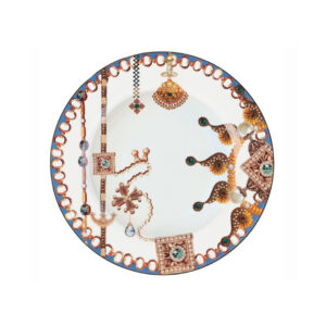 Le Coq Lithos, set 4 piatto piano cm 20.5 in fine porcellana bone china