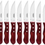 Coltelli bistecca Jumbo Polywood rossi Tramontina cm 12,5 set 12 pz