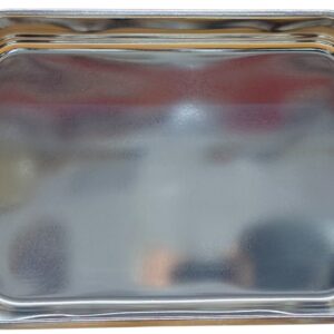 Vev set 3 pz lasagnera, teglia cm40x30x7 manici snodabili, in acciaio inox vecchia produzione