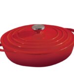 Brandani cocotte bassa ghisa smaltata rosso 30 cm 5 litri