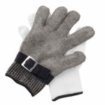 Tablecraft set 2 guanti antitaglio in acciaio inox, nero taglia XL, professionale