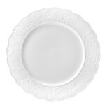Fade set 6 piatti piani Arianna porcellana bianca rilievo 26 cm