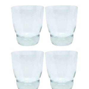 Luigi Bormiolil Pascal, set 4 bicchieri acqua-whisky da 37,5 cl, in vetro cristallino trasparente