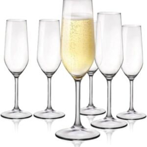 Bormioli rocco riserva champagne, set 6 calici flute 20.5