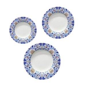 Saturnia Amalfi, servizio 18 piatti tavola in fine porcellana