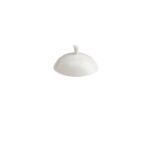 Tognana kaleidos, set 6 cloche in finissima porcellana bianca, cm 12