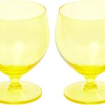 Excelsa calice vino Happy Colour vetro giallo 2 pezzi