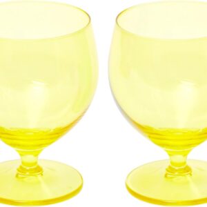 Excèlsa happy colour set 2 calice vino in vetro giallo