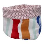Brandani Oceano cestino pane cotone double face righe e onde