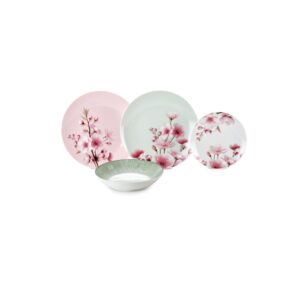 Fade Spring, servizio piatti 18 pezzi, colori assortiti, in porcellana decorata