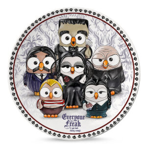 Egan Piatto Pizza The Addams Family porcellana 31 cm