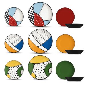 Egan set 18 piatti Wara' porcellana multicolore