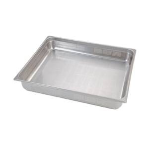 Pentole Agnelli bacinella forata GN 2/1 acciaio inox h 65 mm
