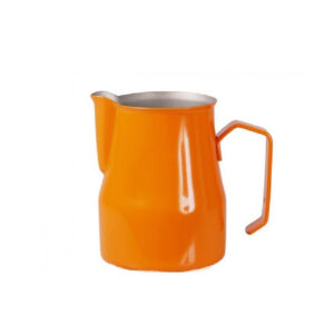 Lattiera Europa latte art arancio inox professionale Motta cl 50